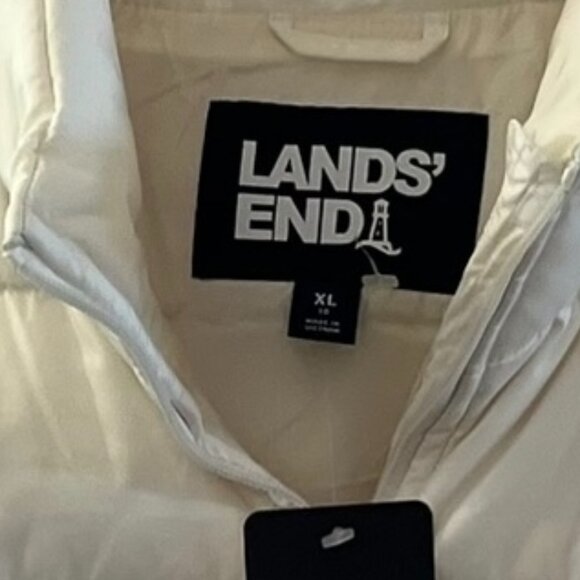 Lands' End Woman's White 600 Down-Filled Outdoor Vest Sz XL - Picture 7 of 7